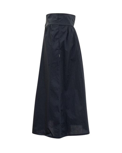 Woolrich Blue Long Cotton Skirt