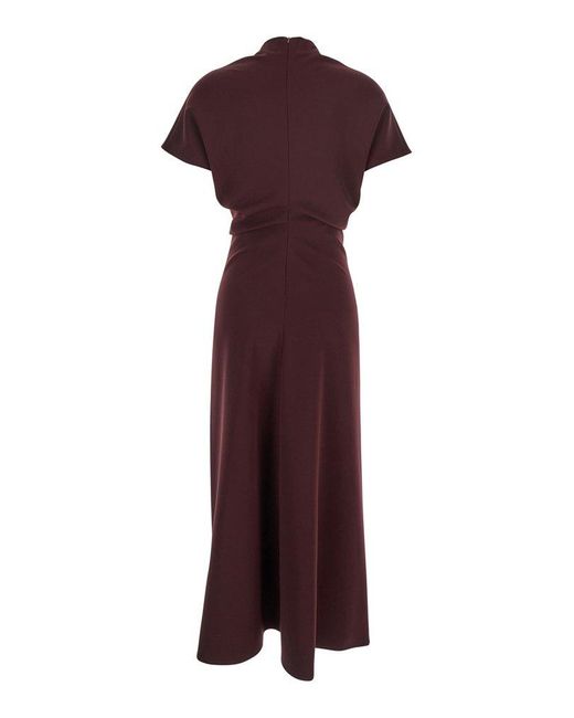 ワンピース PLAIN Black High Neck Dress in Cady for Women Plain Black High Neck Dress In Cady For Women – BALTINI