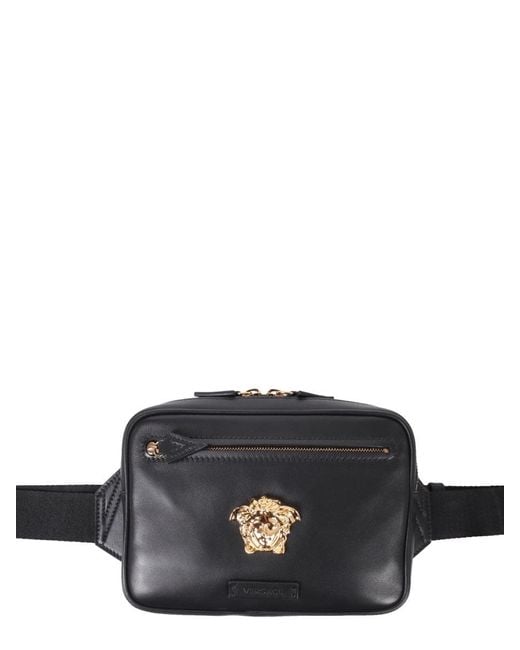Versace Black The Medusa Belt Bag for men