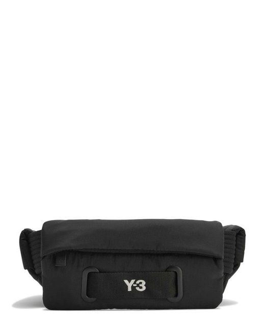 Y-3 Black Logo Tape Belt Bag