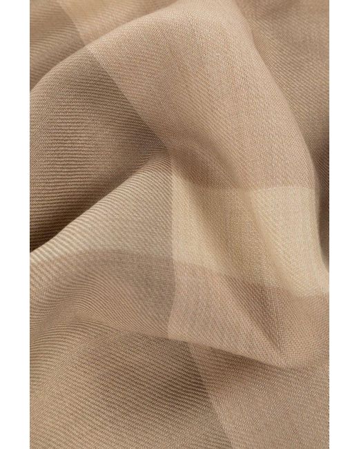 Burberry Natural Checked Scarf,