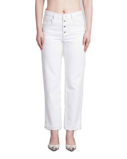 Isabel Marant White Jemina High Waist Jeans