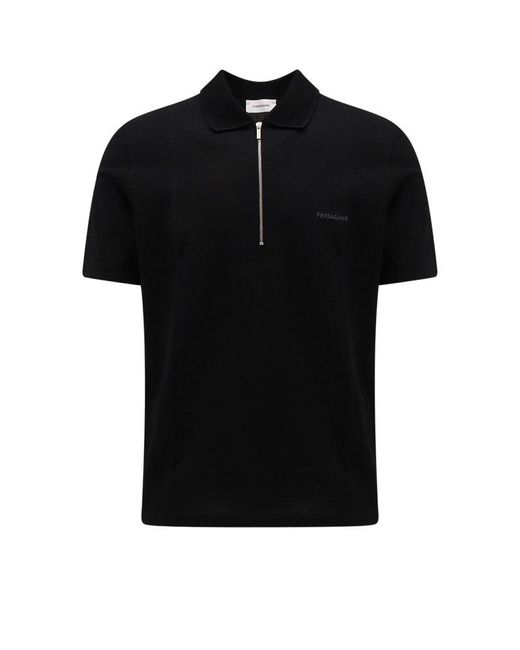 Ferragamo Black Polo Shirt for men