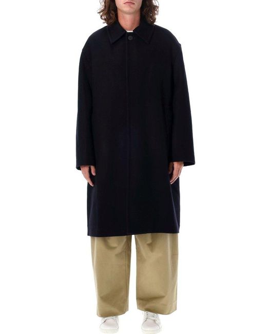 Studio Nicholson Blue Long Sleeved Oversized-Fit Coat for men