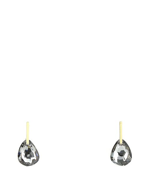 Swarovski Gray T Bar Pierced Earrings