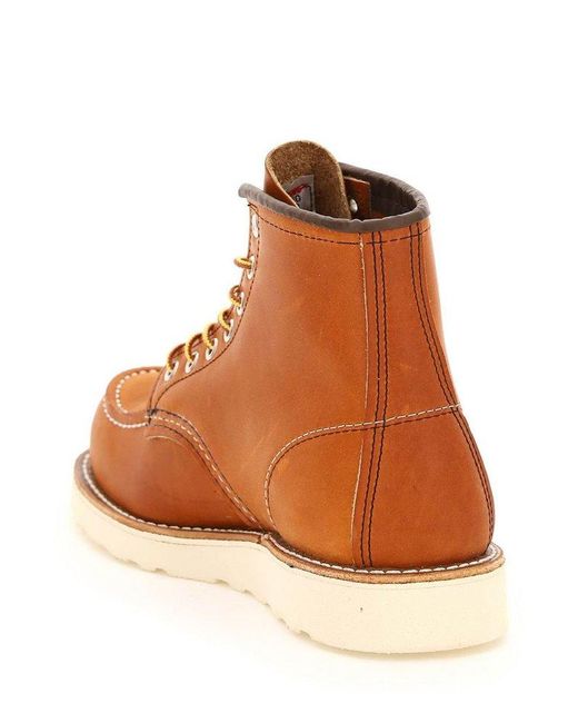 Red Wing Brown Classic Moc Boots for men