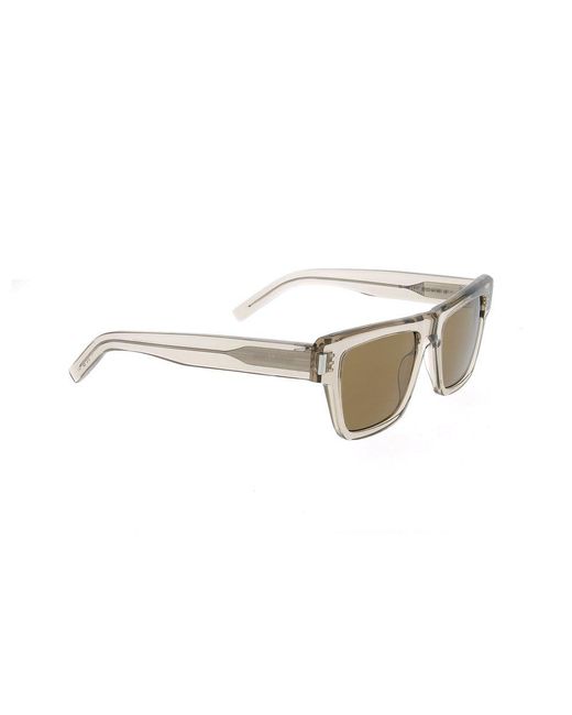 Saint Laurent Black Square Frame Sunglasses for men