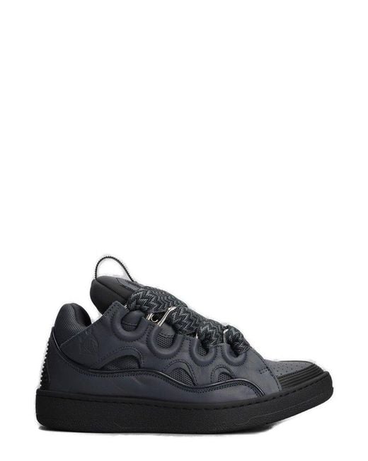 Lanvin Black Curb Lace-up Sneakers for men