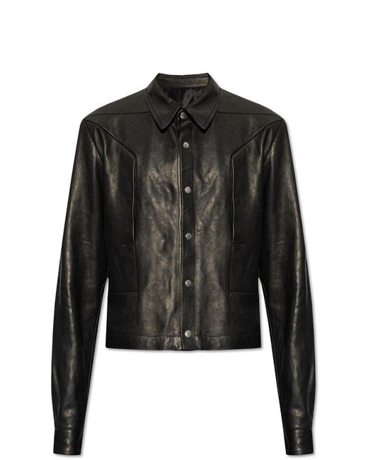 Rick Owens Black 'alice' Leather Jacket, for men