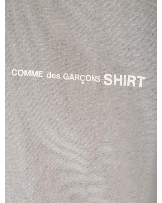 Comme des Garçons Gray Logo Printed Crewneck T-shirt for men