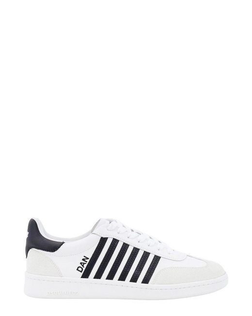 DSquared² Black Round Toe Low-top Sneakers for men