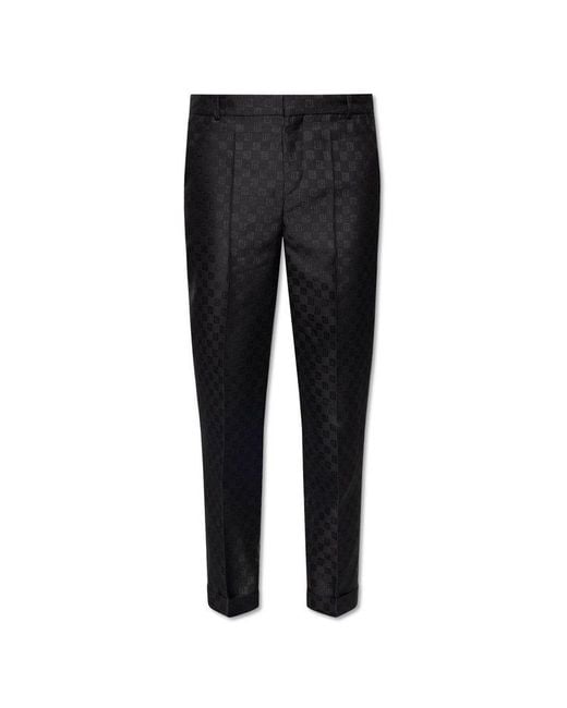 Balmain Black Pleat-Front Trousers for men