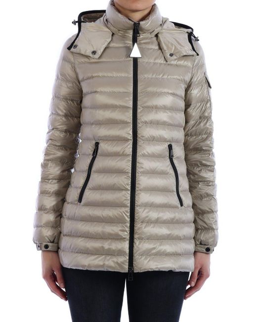 Moncler Natural Menthe Giubbotto Hooded Drawstring Puffer Coat
