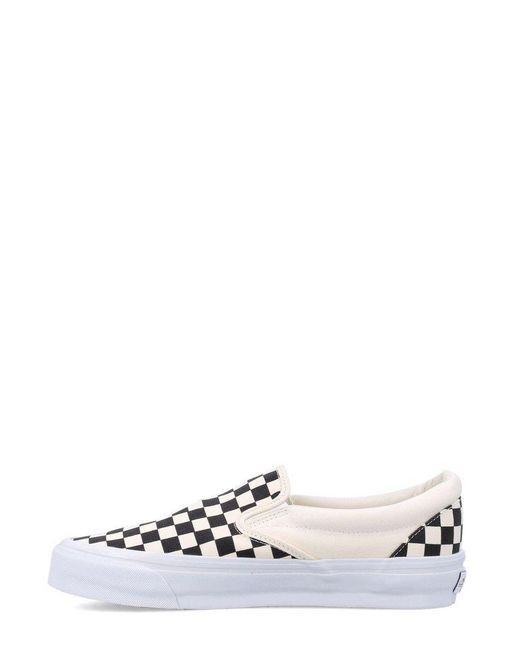 Vans White Reissue 98 Logo Patch Slip-On Sneakers