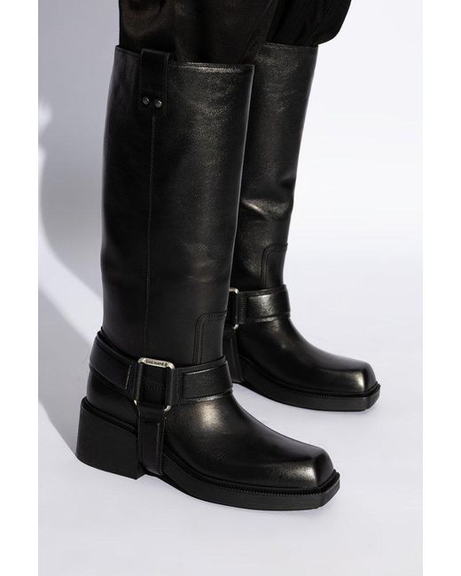 Vic Matié Black Harness Accent Tall Boots