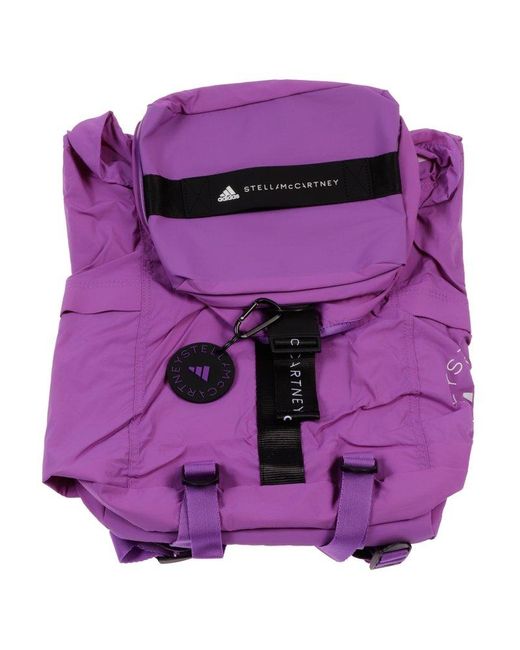 Adidas By Stella McCartney Purple Logo Detailed Backpack