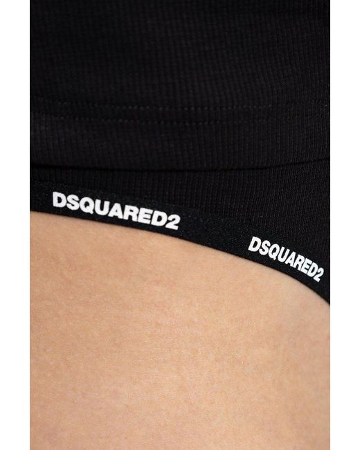 DSquared² Black Briefs With Logo
