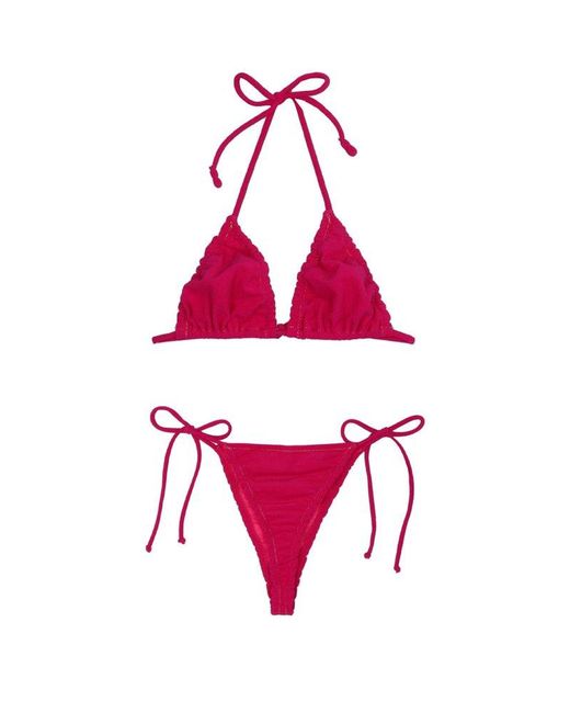 Reina Olga Pink Concetta Triangle Bikini Set