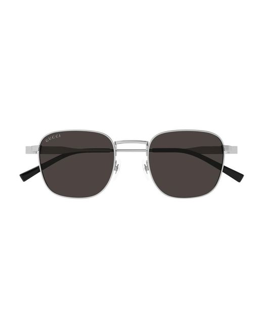 Mens Round Sunglasses Transparent Blue - Gucci