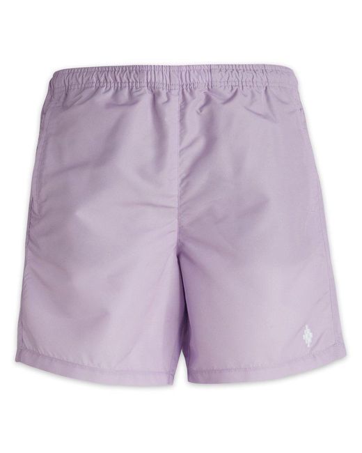 Marcelo Burlon Purple High-waist Swim Shorts for men