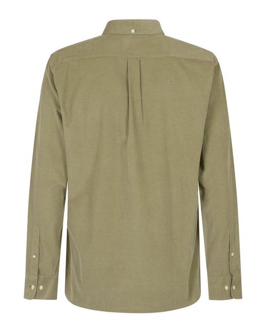 Barbour Green Buttoned Long-sleeved Shirt for men