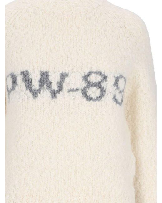 Paloma Wool White Solo Pw-89 Detailed Knitted Sweater
