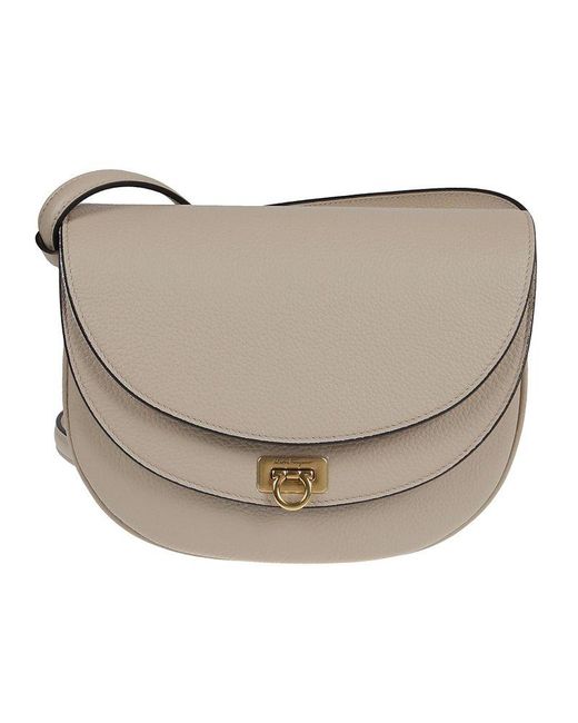 Ferragamo Foldovertop Crossbody Bag in Natural Lyst