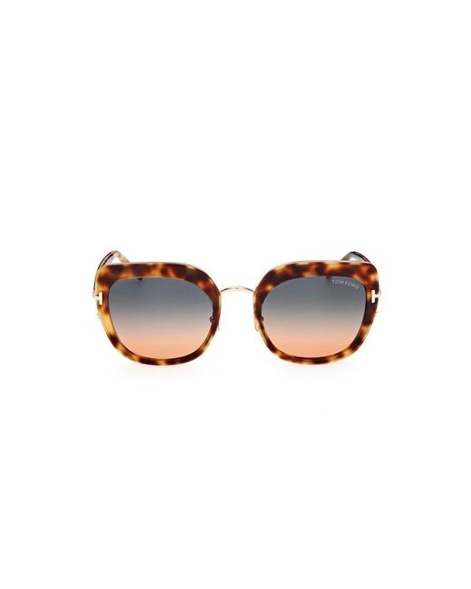 Tom Ford Brown Cat-Eye Frame Sunglasses