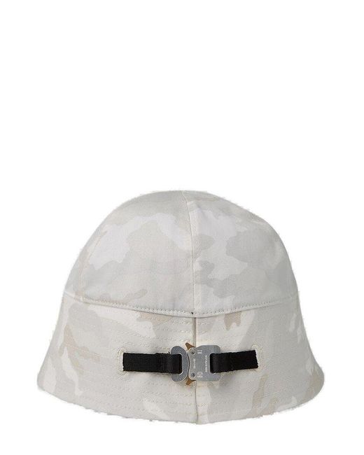 1017 ALYX 9SM Gray Camouflage Buckle Detailed Bucket Hat for men