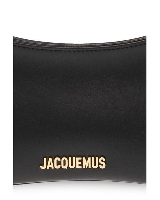 Jacquemus Le Bisou Perle Leather Bag In Black