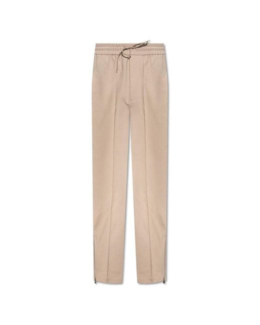 Emporio Armani Natural Pleat-front Trousers, for men