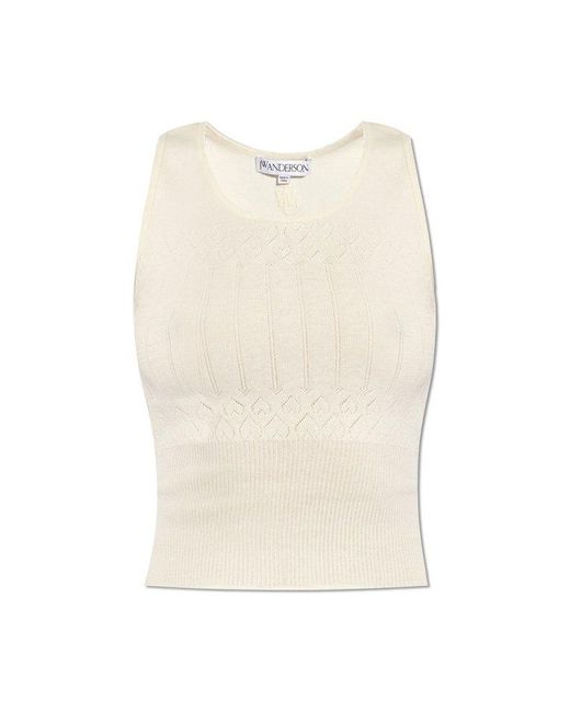 J.W. Anderson Natural Top With Openwork Pattern,