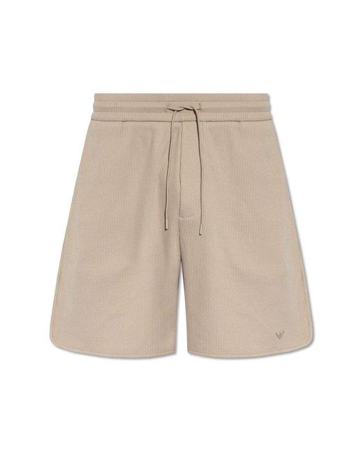 Emporio Armani Natural Striped Shorts By , for men