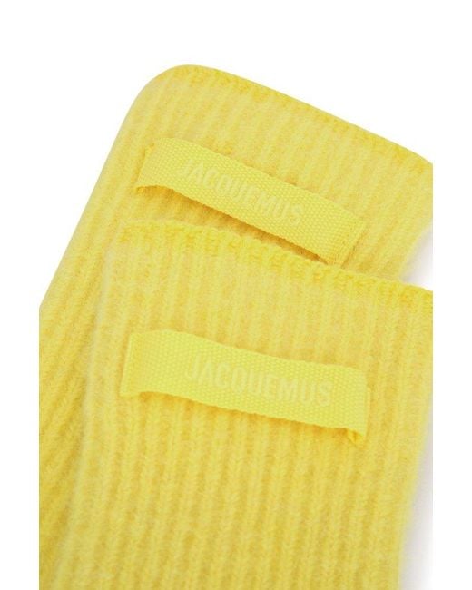 Jacquemus Yellow The Gros Grain Gloves