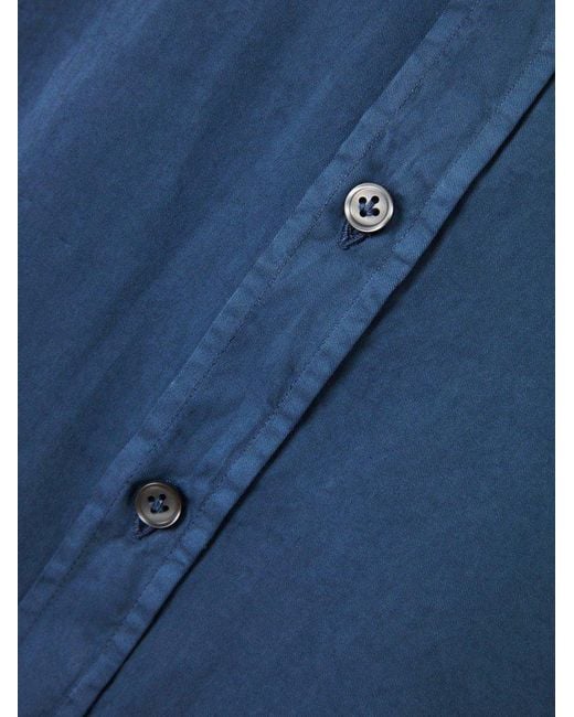 Sonrisa Blue Logo Patch Straight Hem Shirt for men