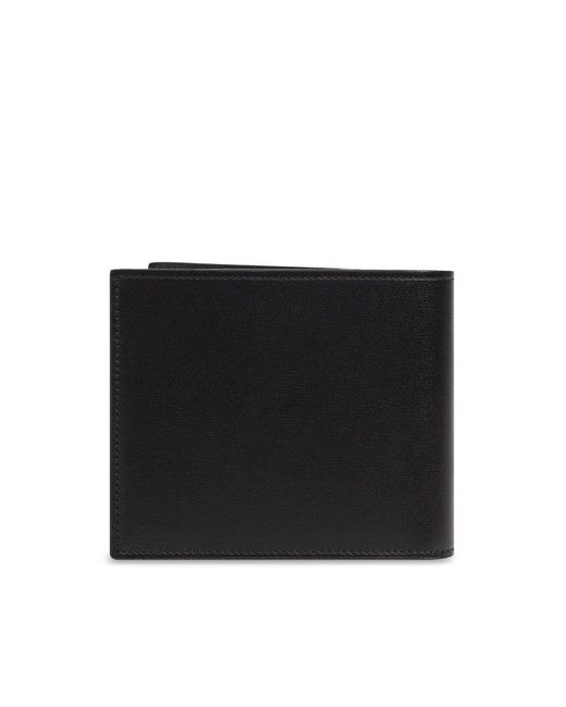 Ferragamo Black Leather Wallet With Logo