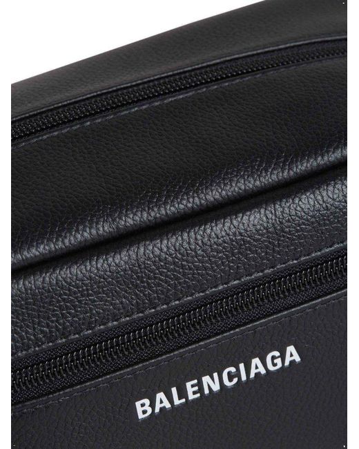 Balenciaga Explorer Logo Printed Wash Bag in Black for Men Lyst UK