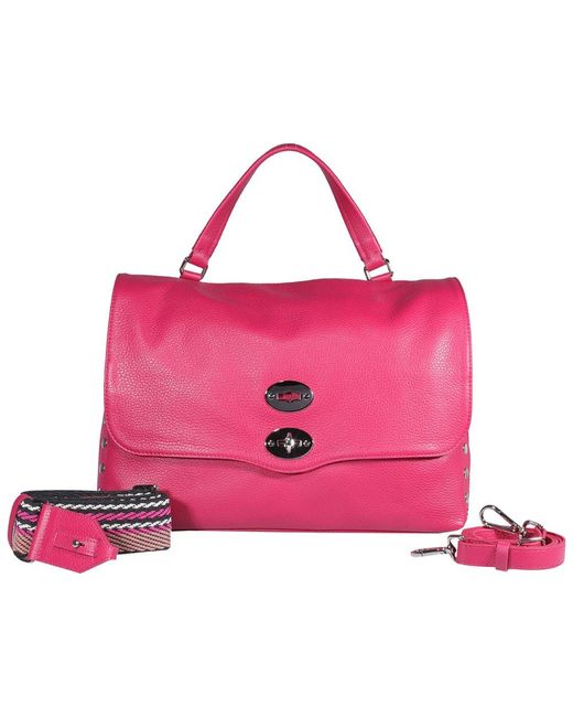 Zanellato Pink Postina Studded Top Handle Bag