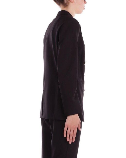 Liu Jo Black Double-Breasted Blazer