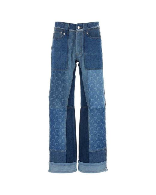 MARINE SERRE Blue Denim Jeans
