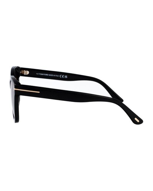 Tom Ford Black Haylay Square Frame Sunglasses