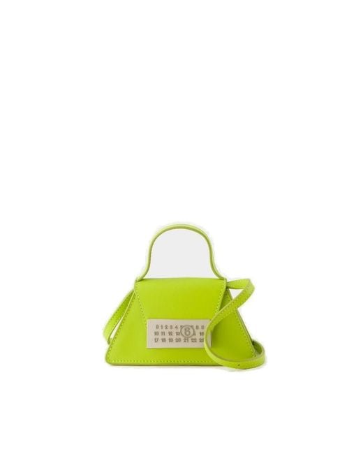 MM6 by Maison Martin Margiela Yellow Numeric Mini Top Handle Bag
