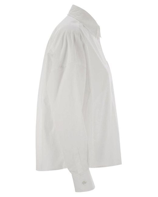 Weekend by Maxmara White Aureo Cotton Poplin Shirt