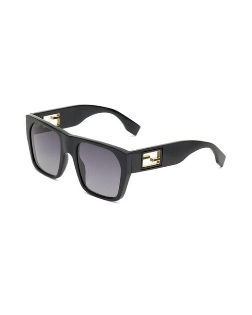 Fendi Gray Fe40124I Baguette 01B Sunglasses