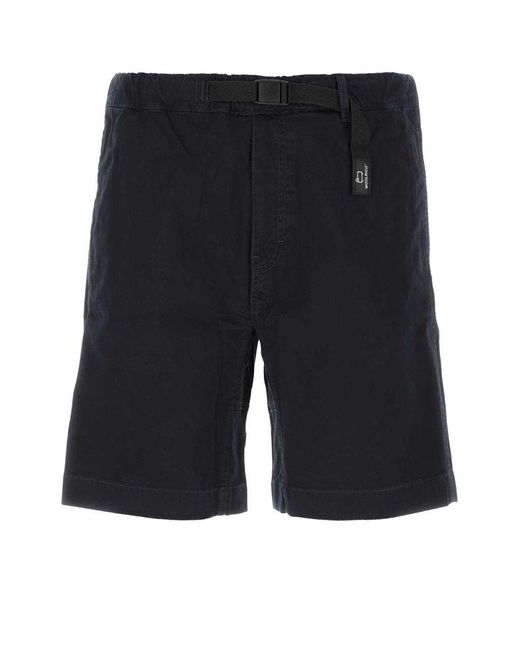 Woolrich Black Belted-waist Bermuda Shorts for men
