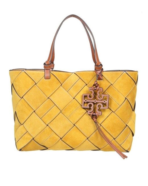 Tory Burch Yellow Shopping Miller In Suede Color Oak