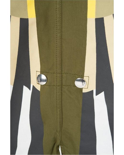 Givenchy Green Printed Hooded Parka for men