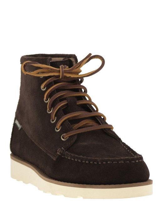 Sebago Brown Tala Lace-Up Boots for men