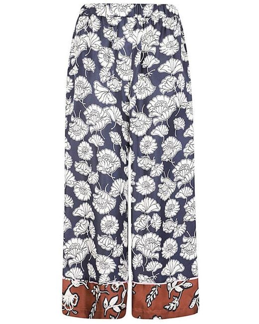 Weekend by Maxmara Blue All-over Printed Pyjama Trousers