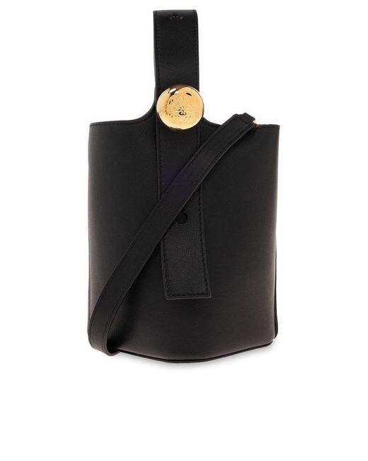 Loewe Black 'pebble Mini' Bucket Shoulder Bag,